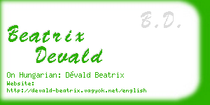 beatrix devald business card